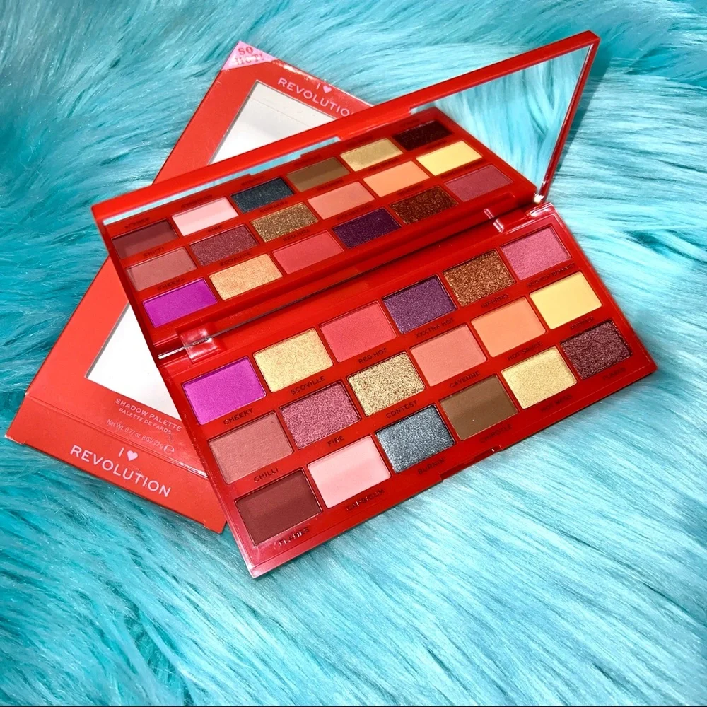 Revolution Tasty Chilli Eyeshadow Palette Limited Edition 18 Shade Chili Pepper
